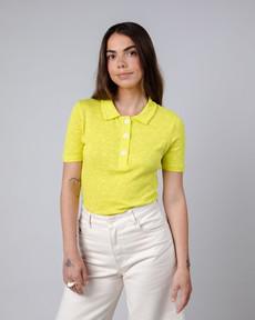 Buttoned Polo Lime via Brava Fabrics
