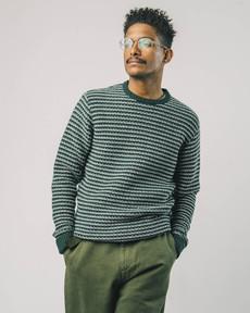 Stripes Sweater Dark Green via Brava Fabrics