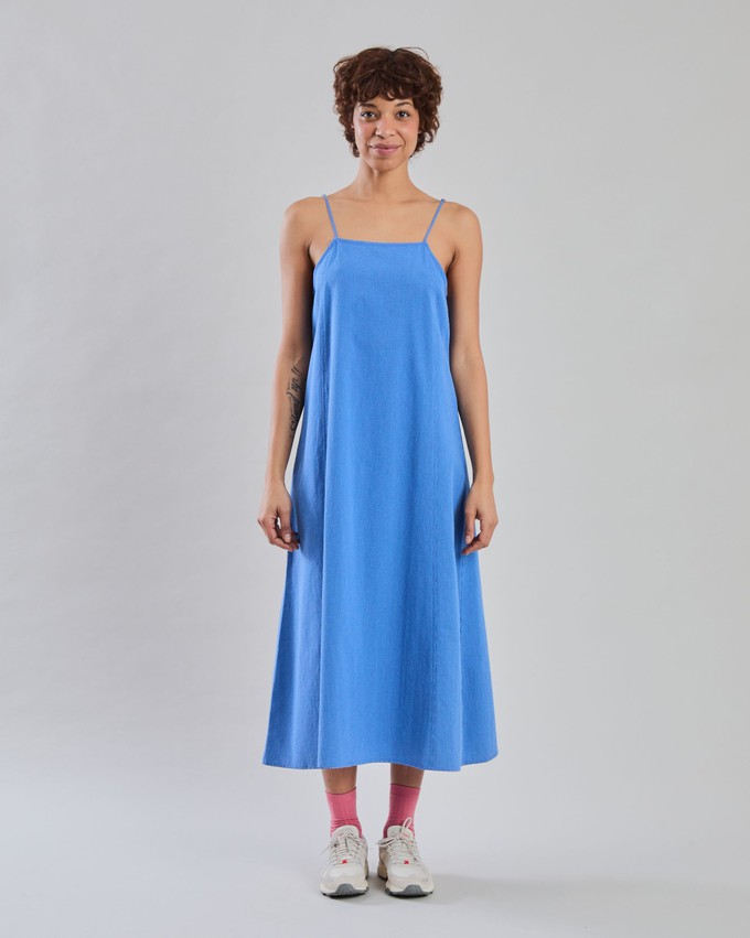 Checks Strappy Straight Dress Blue from Brava Fabrics