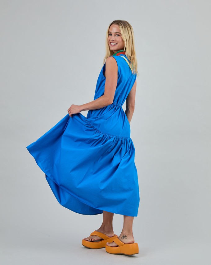 Sleeveless Shirt Dress Blue from Brava Fabrics