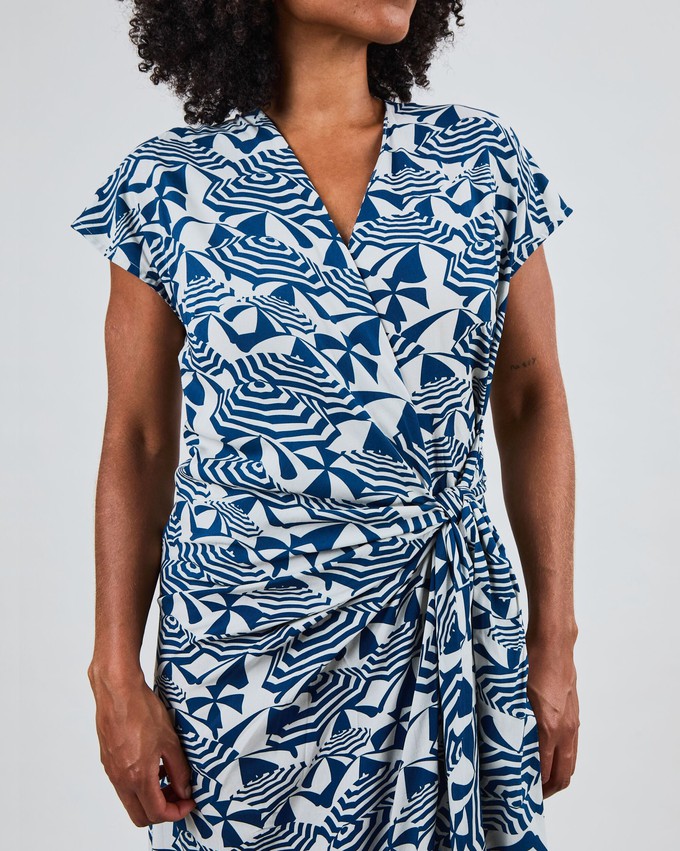 Sombrilla Kimono Dress Blue from Brava Fabrics