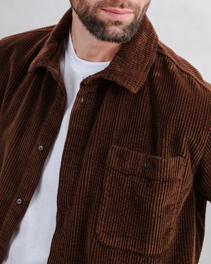 Corduroy Overshirt Chocolate from Brava Fabrics