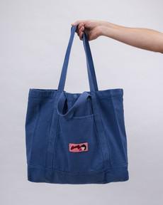 Cotton Tote Bag Blue via Brava Fabrics