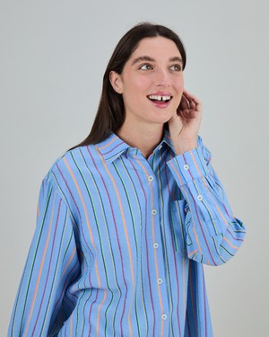 Stripes Boxy Blouse Blue from Brava Fabrics