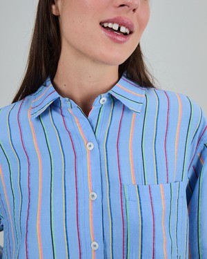 Stripes Boxy Blouse Blue from Brava Fabrics