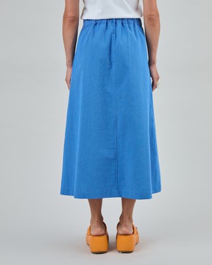 Checks Midi Skirt Blue from Brava Fabrics