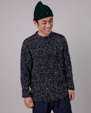 Two Tones Wool Sweater Navy from Brava Fabrics