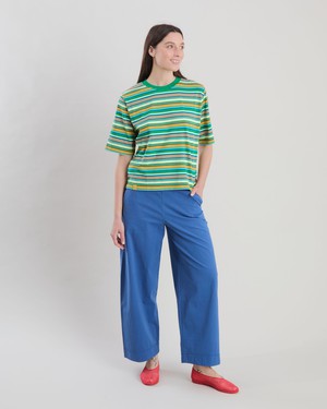 Stripes Boxy Tee Green from Brava Fabrics