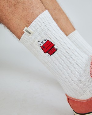 Peanuts Doghouse Socks White from Brava Fabrics