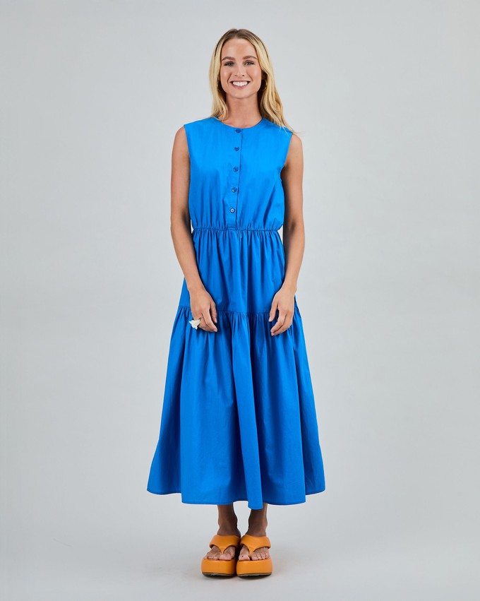 Sleeveless Shirt Dress Blue from Brava Fabrics