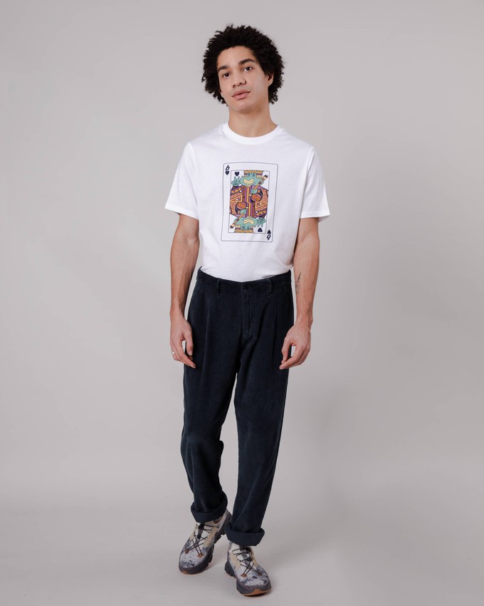 Corduroy Pleated Pants Navy from Brava Fabrics