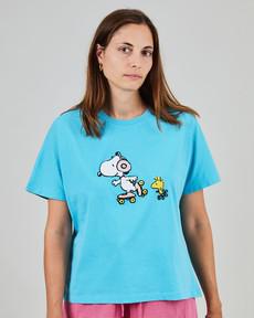 Peanuts Roller Oversize Tee Blue via Brava Fabrics