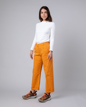 Elastic Pleated Chino Pants Yellow from Brava Fabrics