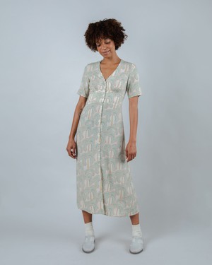 Borneo V-neck Dress Ecru from Brava Fabrics