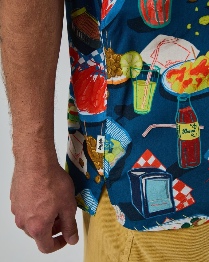 Chiringuito Aloha Shirt Blue from Brava Fabrics