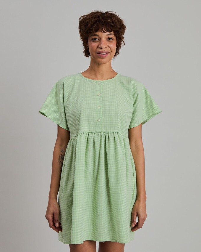 Checks Oversize Shorts Dress Green from Brava Fabrics