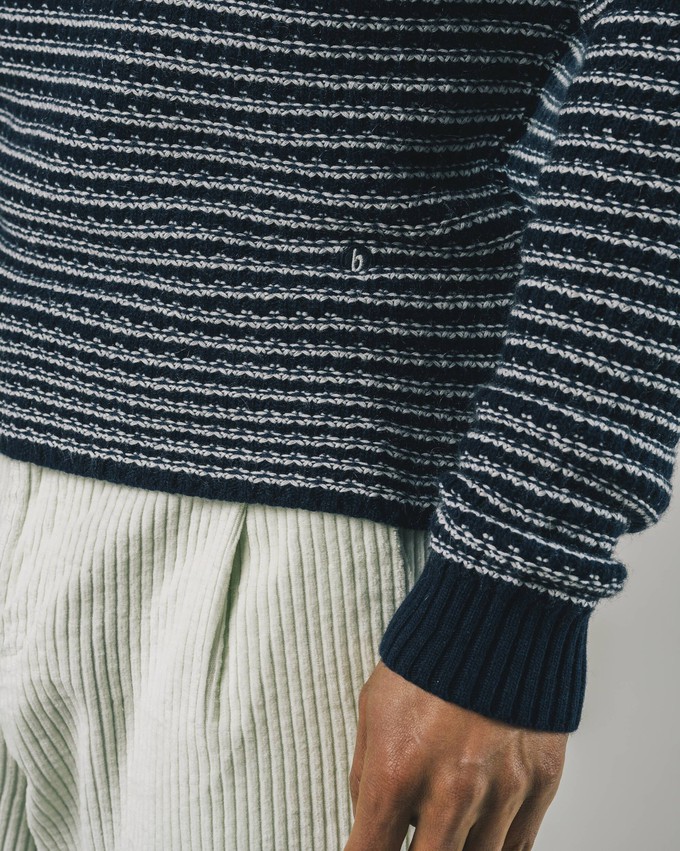 Stripes Sweater Navy from Brava Fabrics