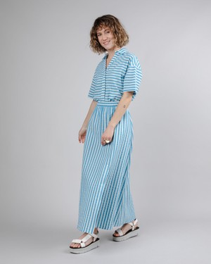 Stripes Cropped Blouse Blue from Brava Fabrics