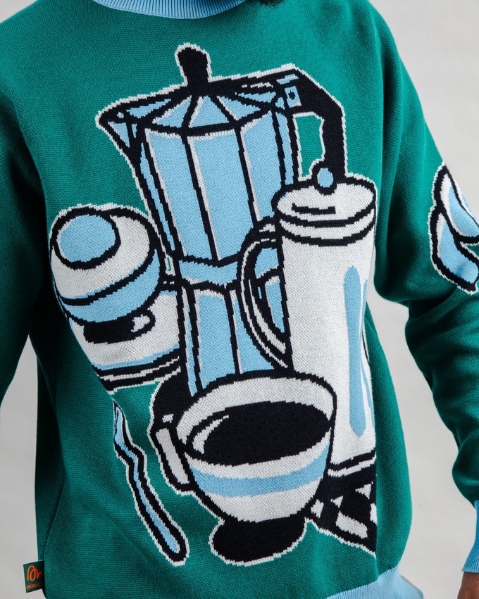 The Indoor Society Sweater Green from Brava Fabrics