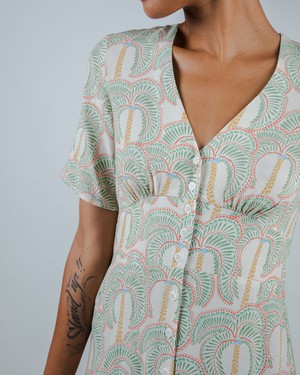 Borneo V-neck Dress Ecru from Brava Fabrics