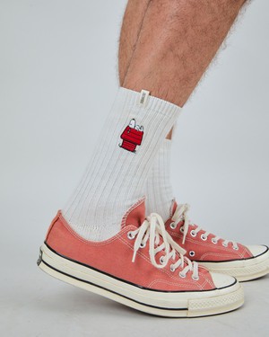 Peanuts Doghouse Socks White from Brava Fabrics