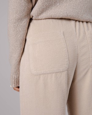 Wide Leg Corduroy Pants Cream from Brava Fabrics