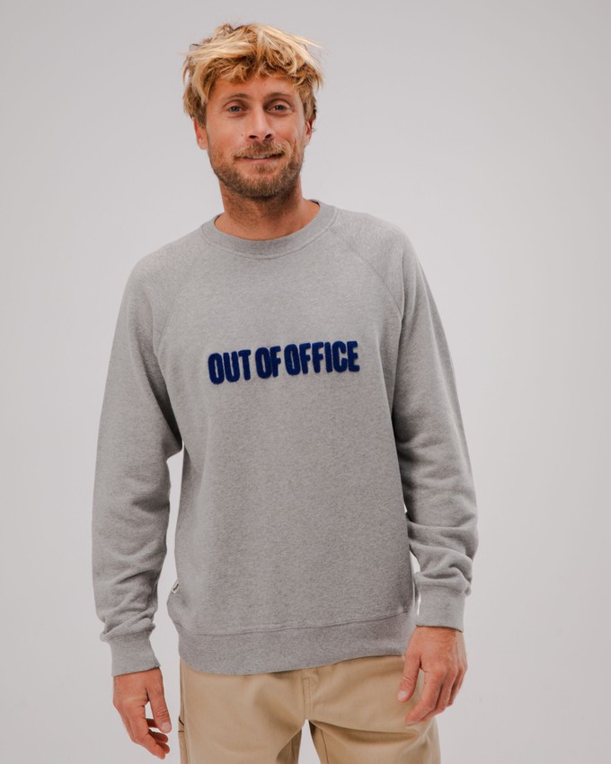 Out of Office Cotton Sweatshirt Grey Melange from Brava Fabrics