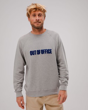 Out of Office Cotton Sweatshirt Grey Melange from Brava Fabrics