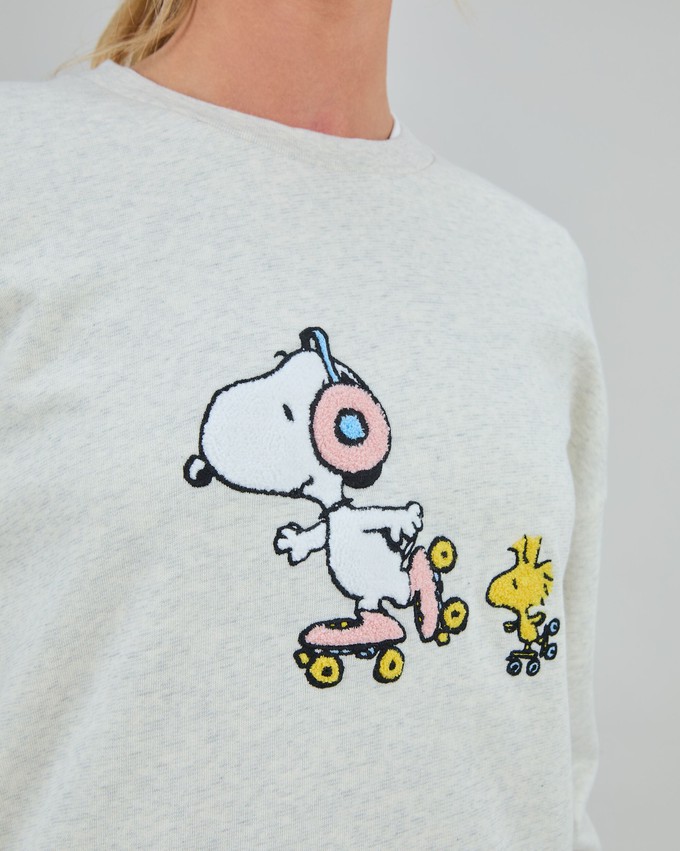 Peanuts Roller Sweatshirt Ecru from Brava Fabrics