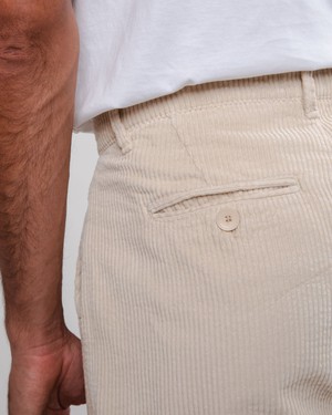 Corduroy Pleated Pants Sand from Brava Fabrics