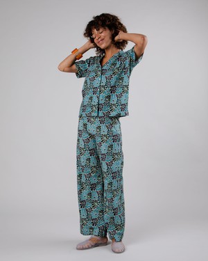 Spring Wide Leg Pants Blue from Brava Fabrics