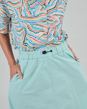 Elastic Comfy Midi Skirt Light Green from Brava Fabrics