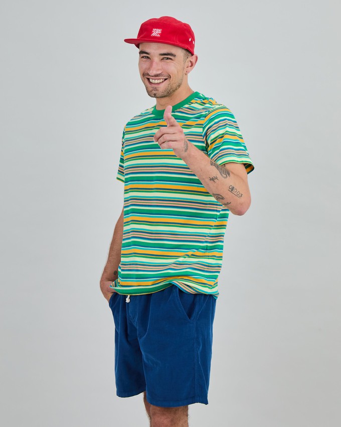 Stripes Regular T-Shirt Green from Brava Fabrics