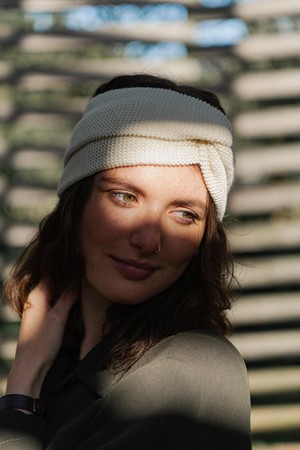 Headband N°2 - DutchMerino (S-Natural white) from BROL - Bewust Breigoed