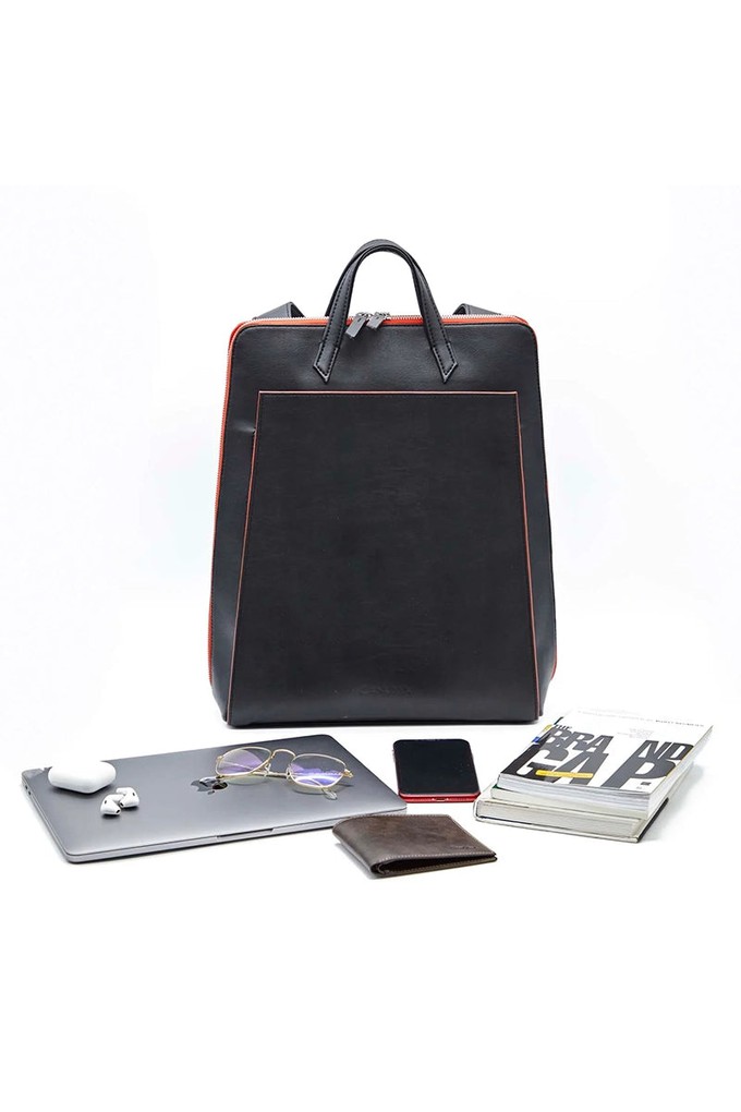 Urban laptop backpack - Black/Red from CANUSSA