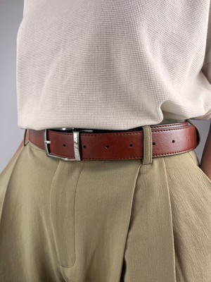 Reverse reversible belt – Black/Hazelnut from CANUSSA
