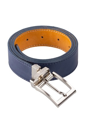 Reverse reversible belt – Blue/Camel from CANUSSA