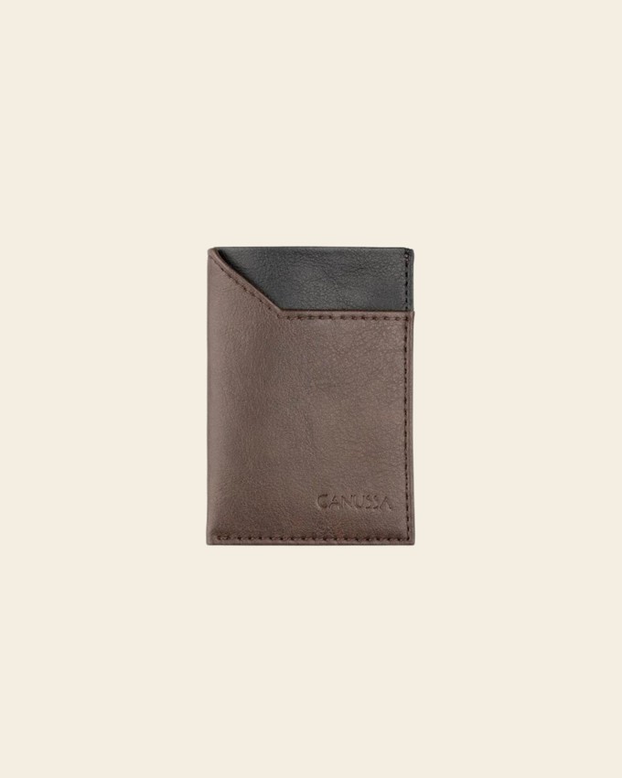 Waterproof slim card holder - Brown/Black from CANUSSA