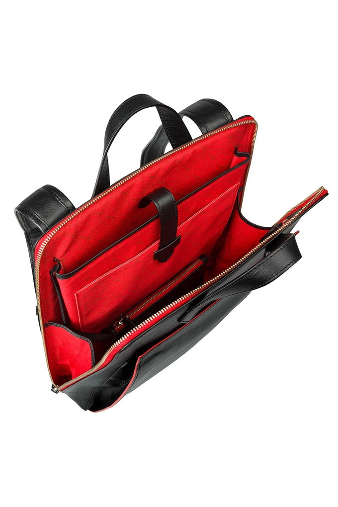 Urban laptop backpack - Black/Red from CANUSSA