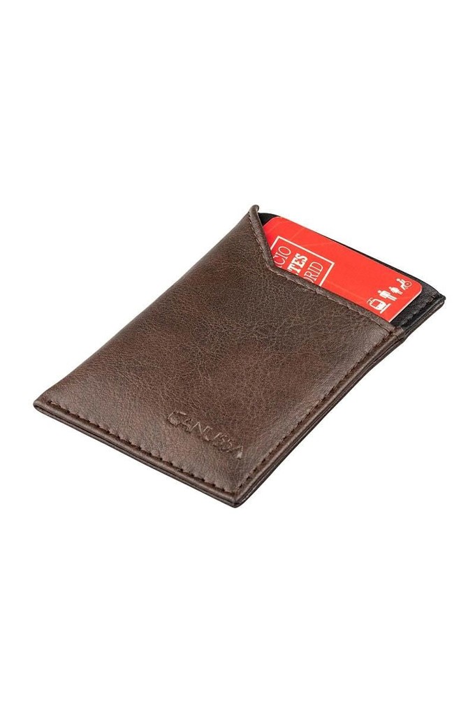 Slim Card holder - Brown/Black from CANUSSA