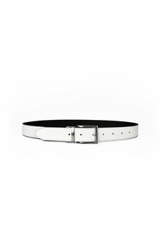 Reverse reversible belt – White/Black via CANUSSA