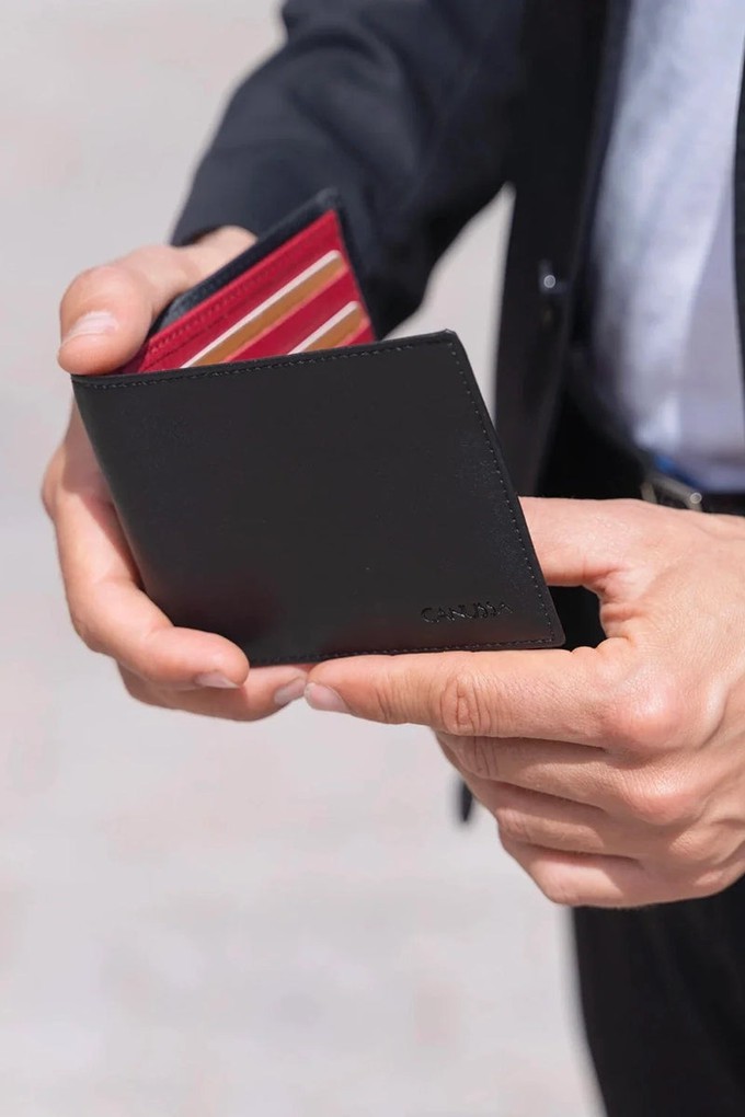 Slim wallet - Black/Red B2B from CANUSSA