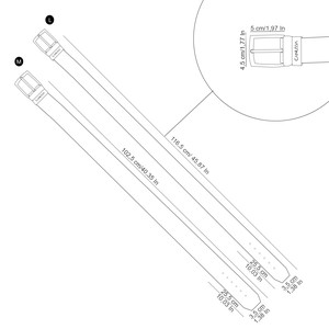 Reverse reversible belt – White/Black from CANUSSA