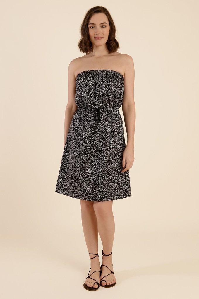 Strapless Cotton Dress  - Black from Cat Turner London