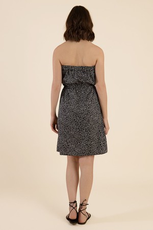 Strapless Cotton Dress  - Black from Cat Turner London