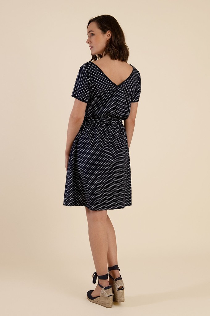 Navy Polka Dot Dress from Cat Turner London