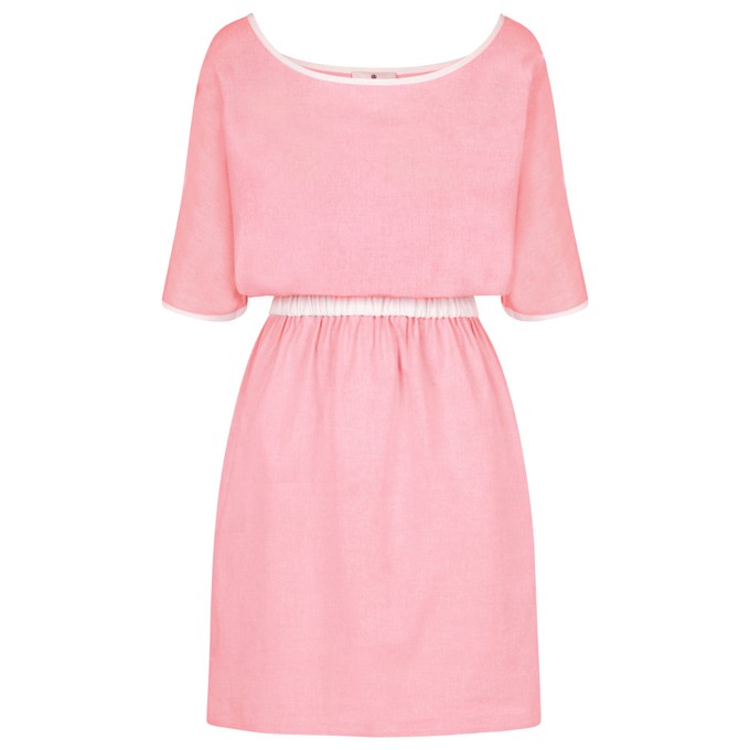 Pink Summer Dress With Sleeves from Cat Turner London