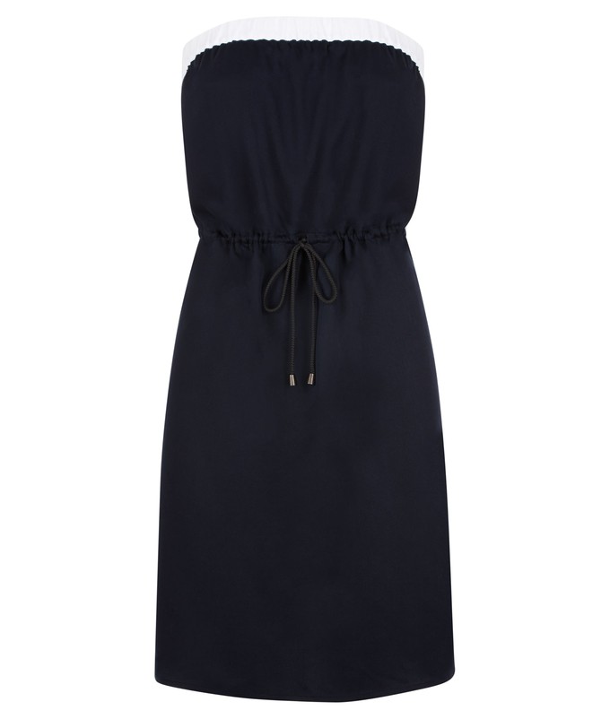 Strapless Summer Dress - Midnight Blue from Cat Turner London