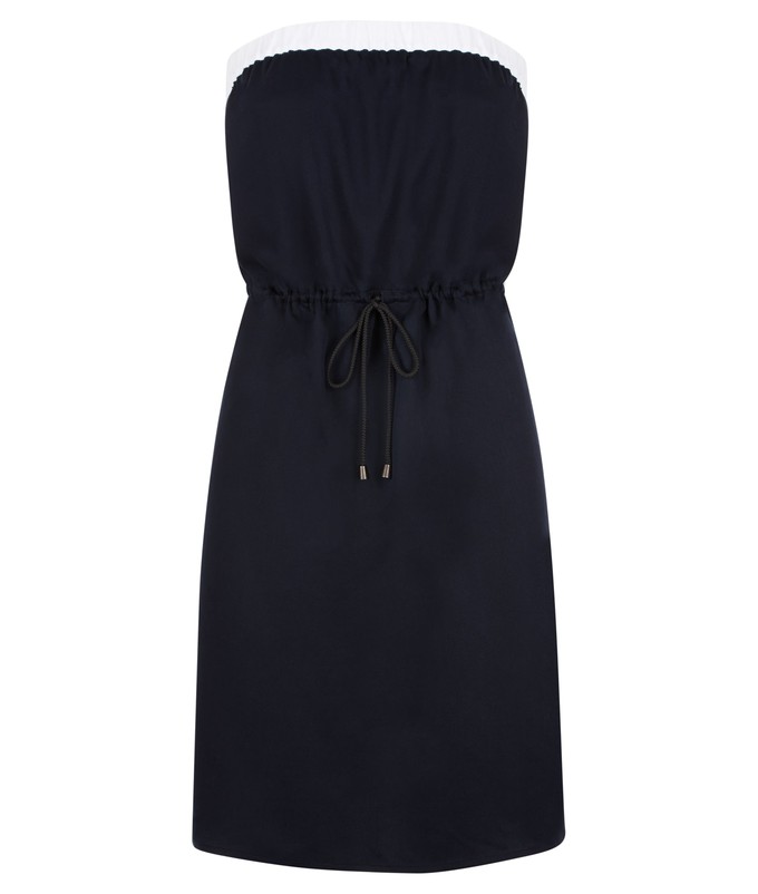 Strapless Summer Dress - Midnight Blue from Cat Turner London