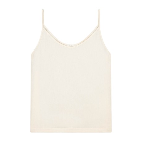 Crêpe Cotton Singlet Crème from Charlie Mary